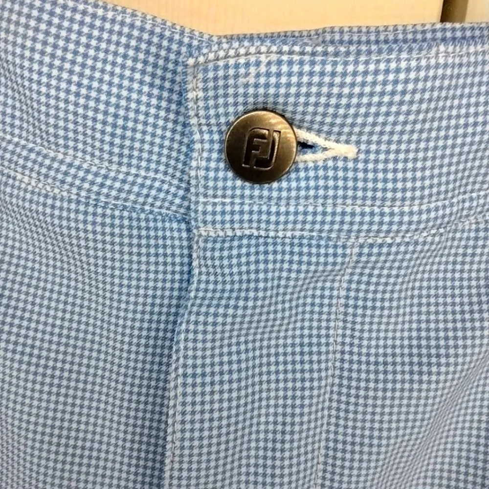 FootJoy Men's Lt Blue Mini Check Performance Golf Shorts Size 36